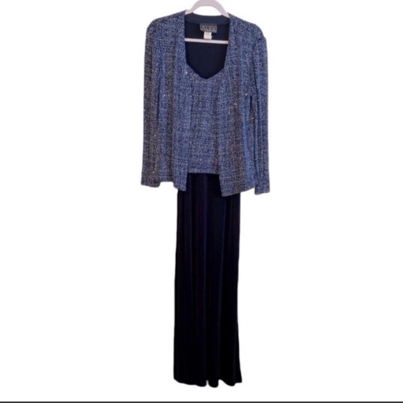 NWT Alex Evenings 3 piece formal dress outfit with matching jacket. Size 8. - Picture 3 of 15